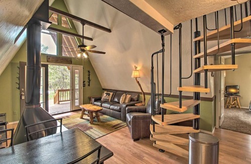 Overgaard House | Cozy A-Frame Cabin in Overgaard Pets Welcome