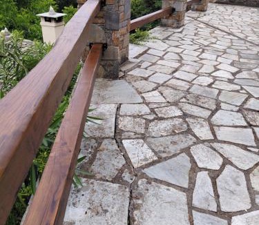 Zagora-Mouresi Villa | Cozy Blue Stone House with a Great Sea View.