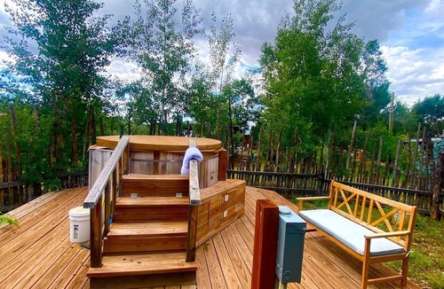 San Cristobal Cabin | Cozy Cabin Suite with Orchard Views near Taos, New Mexico