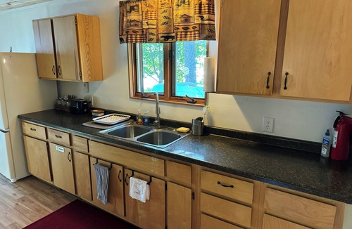 Douglas County House | Cozy lakefront home on Dowling Lake, Superior WI. Private dock w/Kayaks.