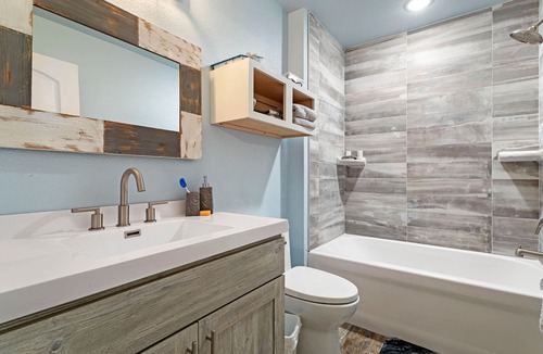 Mora House | Cozy one level - open floor plan, split bedrooms, in-floor heat, wood stove