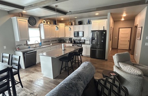 North Spearfish House | Cozy Spearfish Home - Hot Tub, Fire Pit, & Dream Kitchen - Near Black Hills!