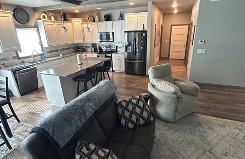 North Spearfish House | Cozy Spearfish Home - Hot Tub, Fire Pit, & Dream Kitchen - Near Black Hills!