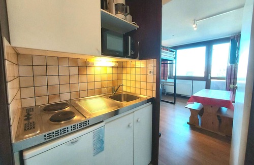 Plagne Centre Apartment | Cozy studio for 2 with direct slope access in Plagne Centre