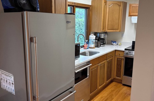 Tisbury Apartment | Cozy studio with water views. AC,WiFi, full kitchen, private entrance and patio.