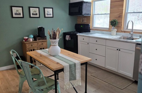 North Jay Cabin | Cozy Winter Cabin Wood Stove Mountain View