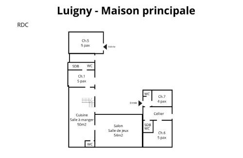 Luigny Villa | Crazy Villa Luigny 28 - Heated pool - City Stade - 1h20 Paris - 30P