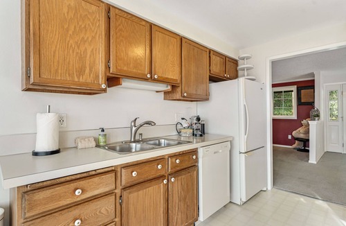 Lacey House | Creekside charmer with kayaks, fireplace, large deck, & W/D - dog-friendly