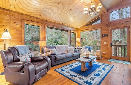 Hayesville House | Creekside - Firepit - Hiking Nearby - Family Friendly