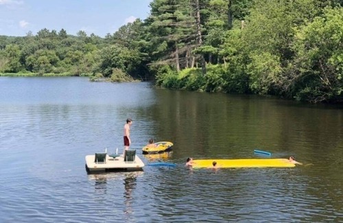 St Croix Falls RV Rental | Creekside Group Glamp Site at Big Rock Creek!