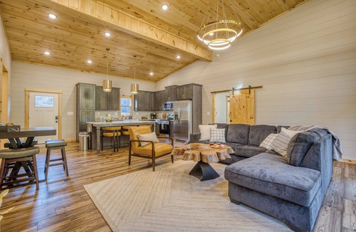 Mineral Bluff Cabin | Creekside Luxe, Modern & Secluded Cold Plunge, Sauna, Peloton & Weights