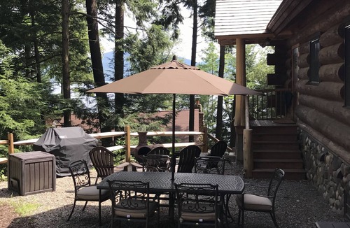 Bolton Landing House | Custom lake view log home 100 feet from the waters edge