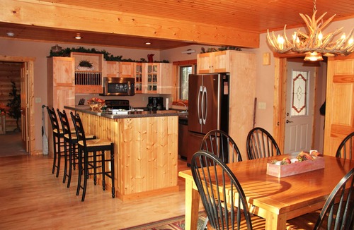 St Germain House | Custom Log Vacation Home on Beautiful Lake