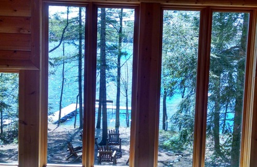 St Germain House | Custom Log Vacation Home on Beautiful Lake