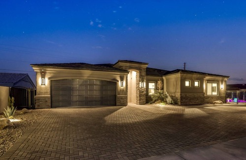Lake Havasu City House | Custom Luxury 4 master suite home with cabana, large pool and twin 60’ RV bays!