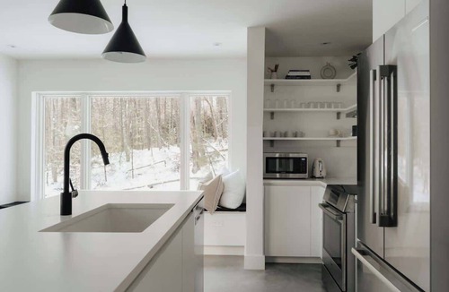 Pond Eddy House | Darby A-Frame + Cabin: Stylish + Modern w/Sauna