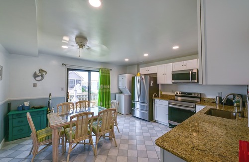 Caine Woods Apartment | Deck w/Canal Access: Ocean City Townhome
