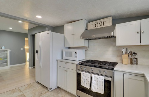 Magna Apartment | Deck + Yard: Pet-Friendly Apartment in Magna!