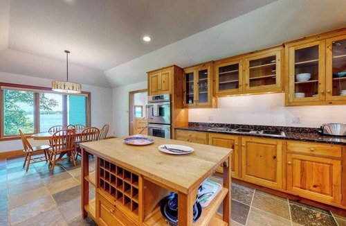 Isle of Springs House | Delightful oceanfront home with amazing views, wrap-around deck & two fireplaces