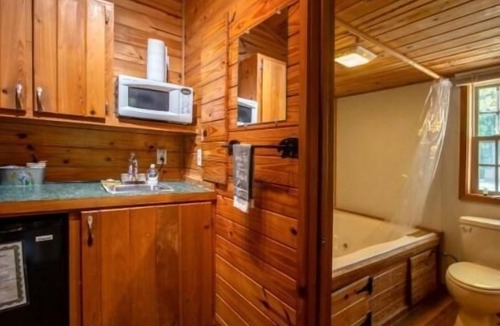 Manchester Cabin | Deluxe Cabin - Jetted Tub - Cabin Mini lodge near fishing pond and nature trail.