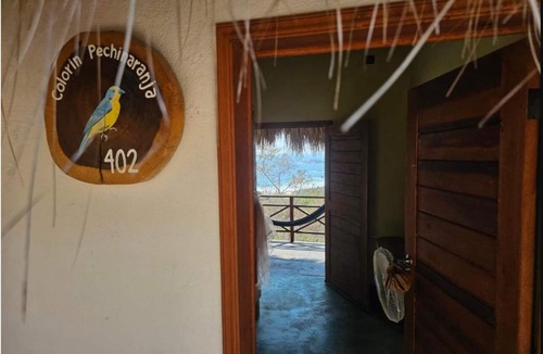 San Agustinillo House | Deluxe Double Room with balcony and sea view