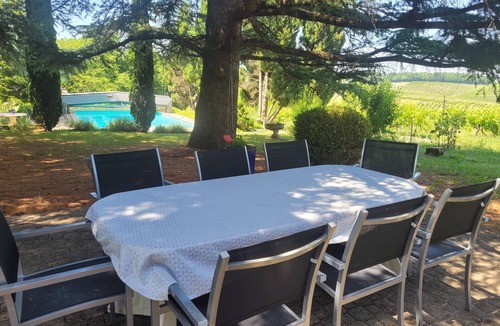 Bellevigne Apartment | Demeure de Malaville pour 8 personnes avec Véranda, terrasse, jardin cour intérieure et piscine au coeur des vignes. Entre 170€ et 230€/nuit selon la saison.
