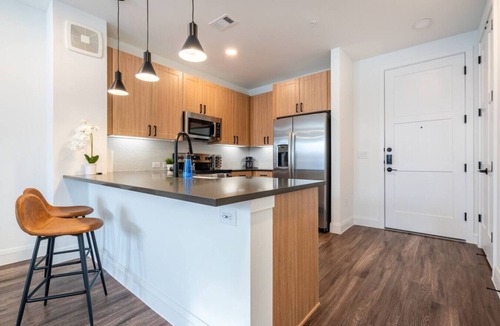 Hancock Apartment | Designer Space near UT King Bed