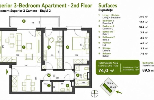Sector 1 Apartment | Digital Nomad Apartment 2BR - Long-Term Stay