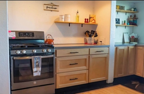 Nocona Other | Discover rustic charm at Sunset Oaks, a peaceful 10-acre retreat in North Texas Hill Country. Stay in the Cozy Texas Cabin or Boho Farmhouse, meet friendly animals, and enjoy cozy comforts like a fireplace and jacuzzi tub. Workshops available.