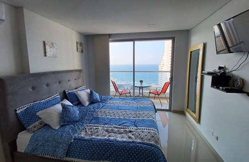 Pie de Popa Apartment | Disfruta Hermoso Condominio en Cartagena con Vista Mar Caribe! Playa a 2 Minutos