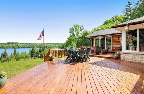 Phelps House | Dog-friendly and secluded lakefront gem with a full bar, private dock, and views