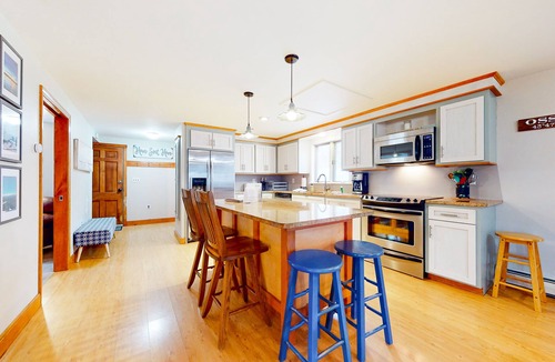The Bluffs House | Dog-friendly home with firepit, screened porch, deck & association beach