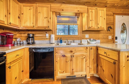 Blue Ridge Cabin | Dog-friendly log cabin with Mountain views, hot tub & game room — near downtown