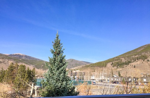 Dillon Condo | Dog-friendly mtn-view condo with balcony, tennis, fireplace, W/D