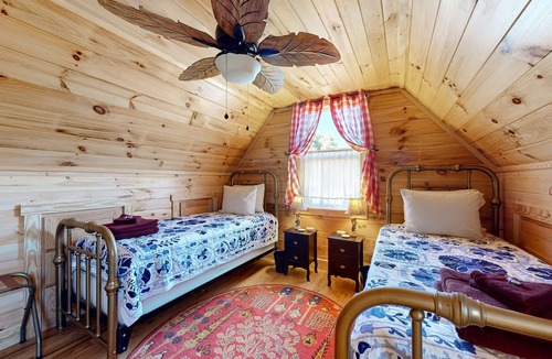 Copper Hill House | Dog-friendly riverfront home near FloydFest with fireplace, river views, & deck