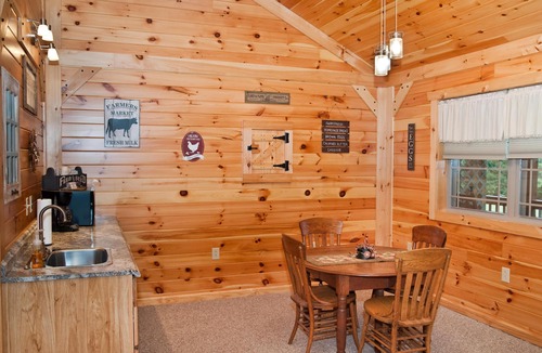 Flintstone Ski Chalet | Double cabin with 2 queen beds, 1 king bed, common porch and each unit has a private entrance and bath.