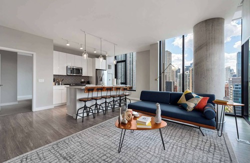Near North Side Apartment | Downtown 2BR Oasis: Skyline Views + Prime Location