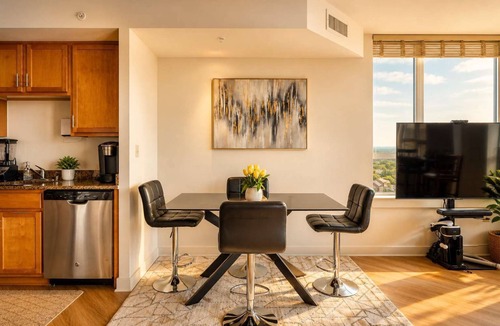 Downtown Apartment | Downtown Silver Spring Walkable Metro Skyline Balcony Corner Suite | Luxe Pad