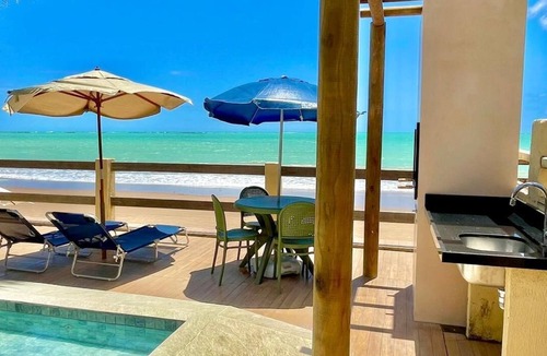 Maceio House | Duplex house on the beach sand with swimming pool and barbecue in Maceió, Ipioca.