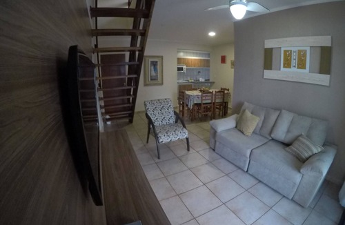 Praia Grande Apartment | Duplex penthouse with excellent sea views.