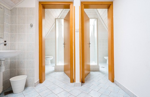 Log pod Mangartom House | Dusk private room with shared bathroom