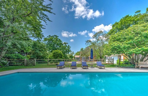 Village of East Hampton House | East Hampton Classic Shingle Style, South of the Highway with Heated Gunite.