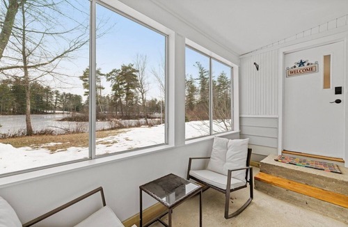 New Durham House | Edgewater Escape · Secluded Wooded Waterfront Home Near Lake Winn.