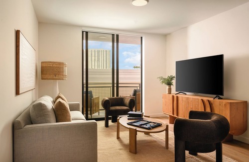 Midtown Apartment | Edgewater Luxury 2BR Suite w/Balcony | Pool + Gym | Sense 28 by AvantStay