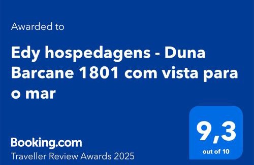 Ponta Negra Apartment | Edy hospedagens - Duna Barcane 1801 com vista para o mar