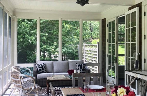 Napeague House | Elegant Devon Highlands estate, two lush acres of private land, covered...