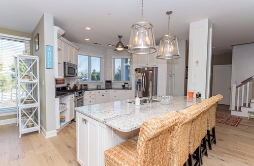 Bethany Beach House | Elegantly designed 4 bed, 4.5 bath home in the exclusive Sandcastle Community of Sea Colony; Private Beach, Community Pools, Fitness, Tennis, Playgrounds, Basketball Courts.
