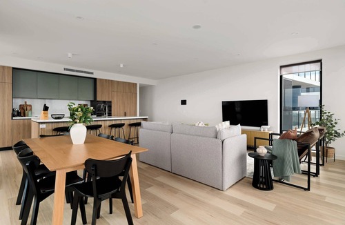 Newcastle West Apartment | Elevated 3BR Stay - Views, Amenities, Parking