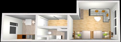 Bockum Apartment | EMAS4 Wohnung mit 2 Einzelbetten, Küche