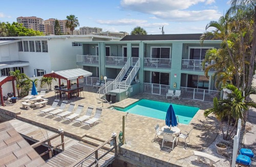 Bay Esplanade Apartment | Enchanted Inn Suite #3: Waterfront, Pool, Fishing Dock, Boat Docks & Tiki Bar!